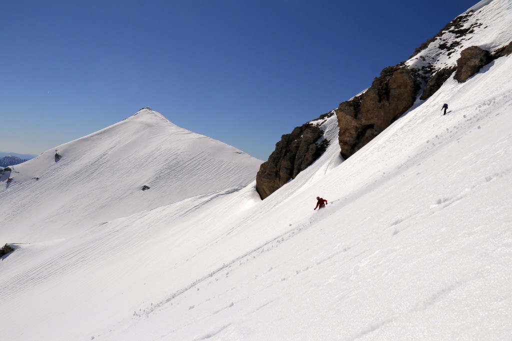Sous le Grand Ferrand, enfin du ski ;-)