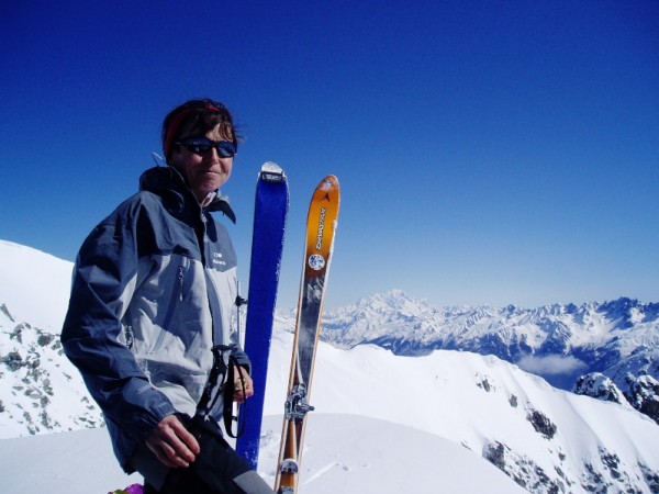 Un nouveau sommet pour Isa : en fond de Mont Blanc