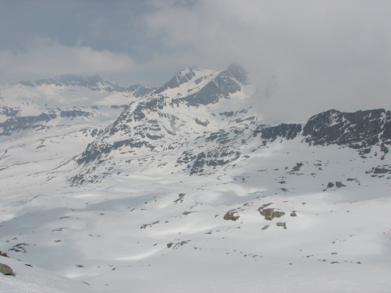 Glacier : Vue sur le Glacier de Derrière-les-Lacs depuis l'arrête de la Levanna.
