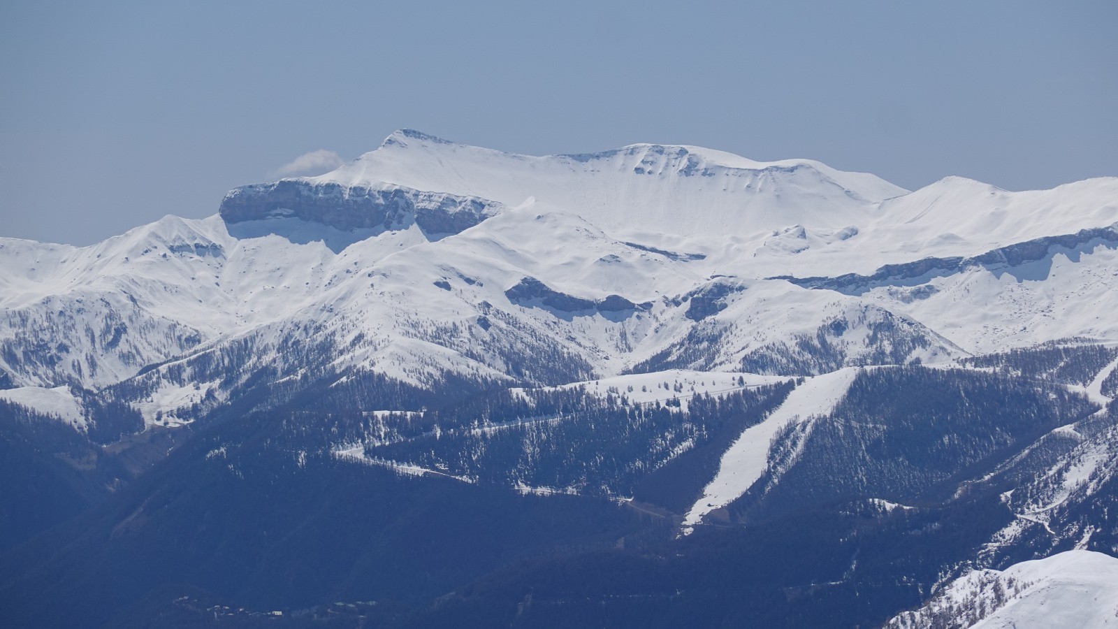 Panorama sur le Mont Mounier pris au téléobjectif