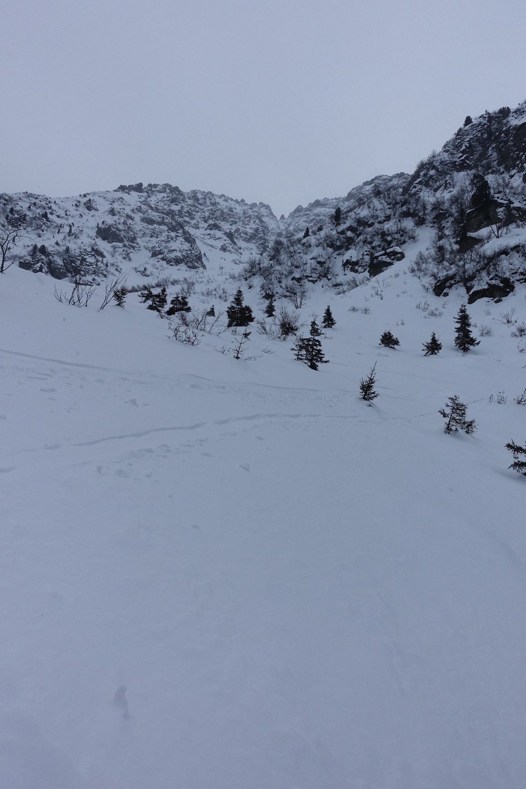 C'est ici la fin du bon ski (1700m environ)