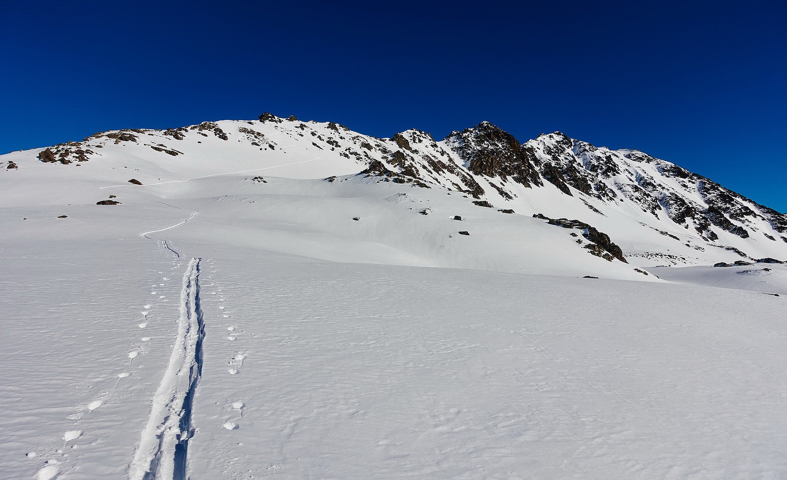 La trace salvatrice en versant Sud du Sambuis...