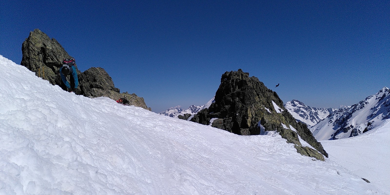 Au loin, Mont Blanc et Grande Casse 
