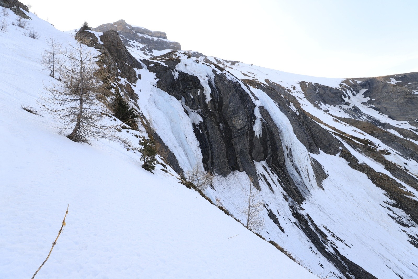  Les belles cascades de glace du vallon de descente