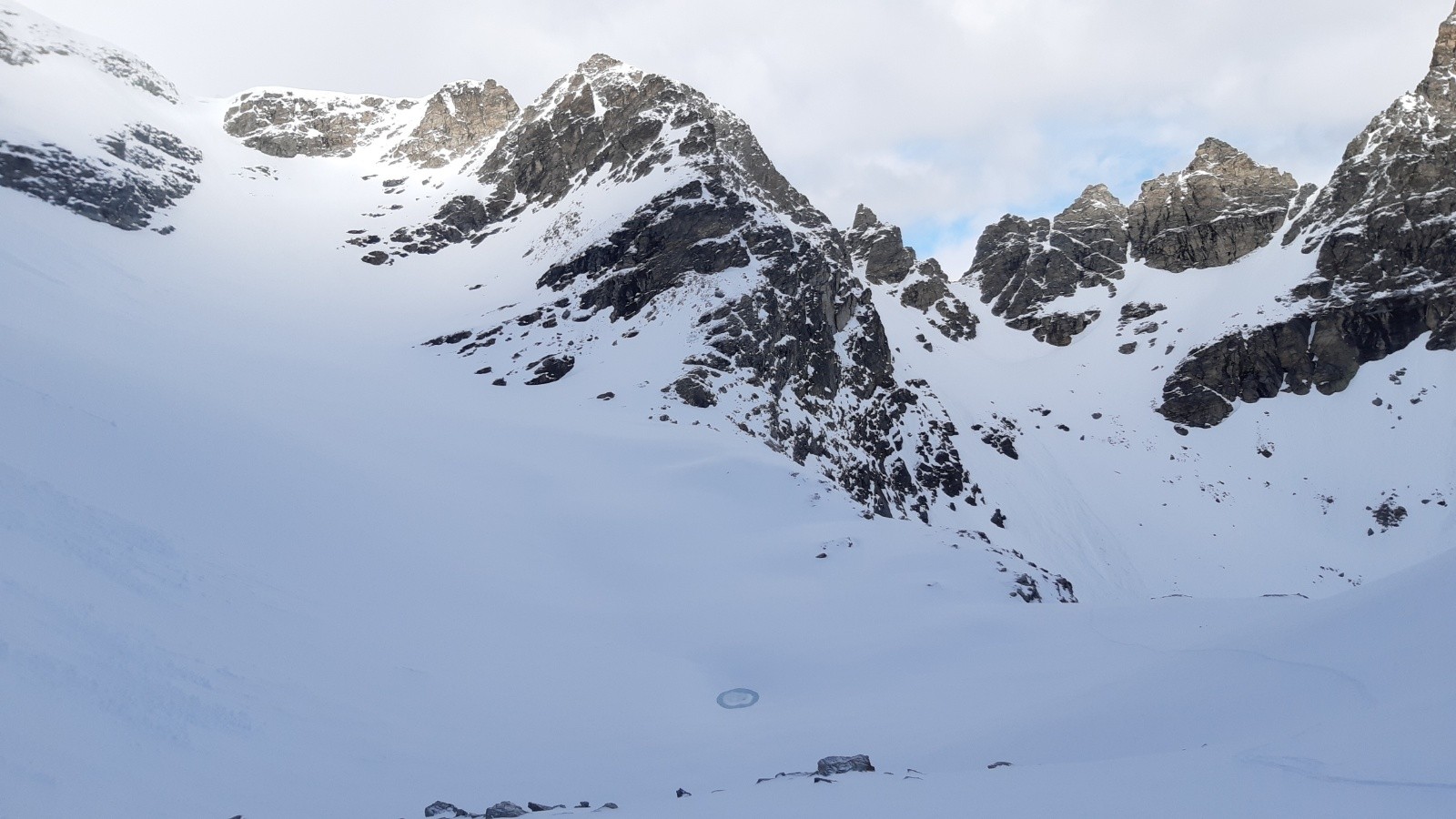 Glacier d'Ambin à gauche, col du Grand Cordonnier à droite 