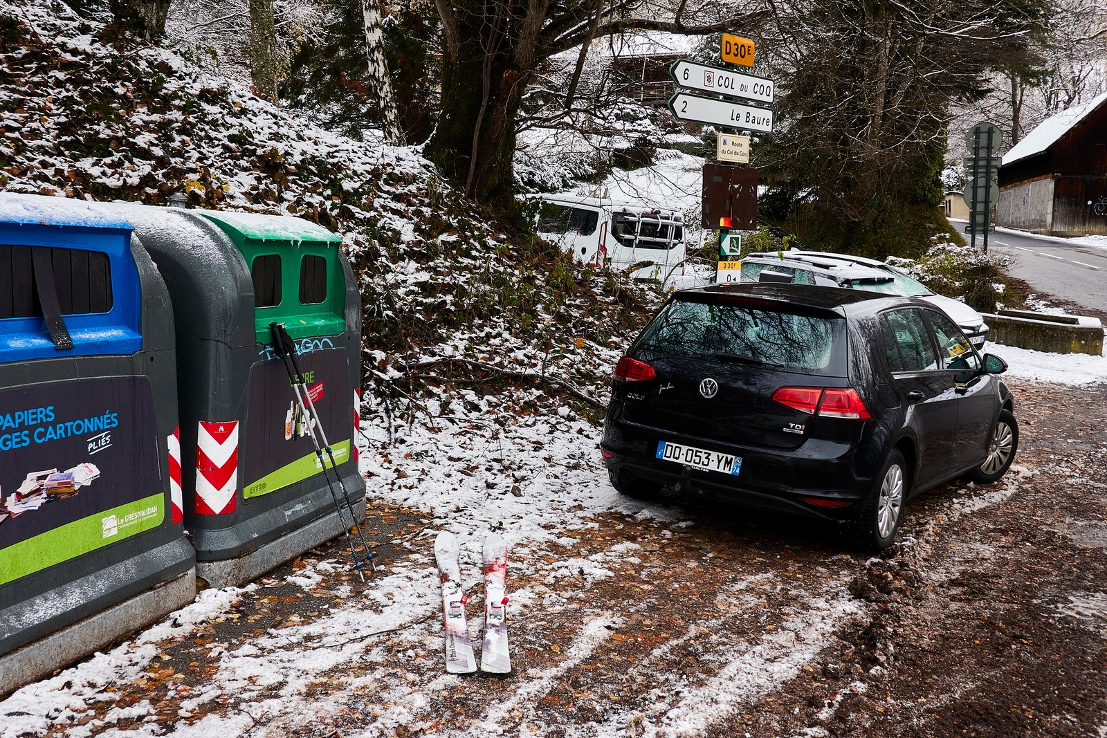 Si si, ski au pied jusqu'à la voiture garée à 950 m !!!