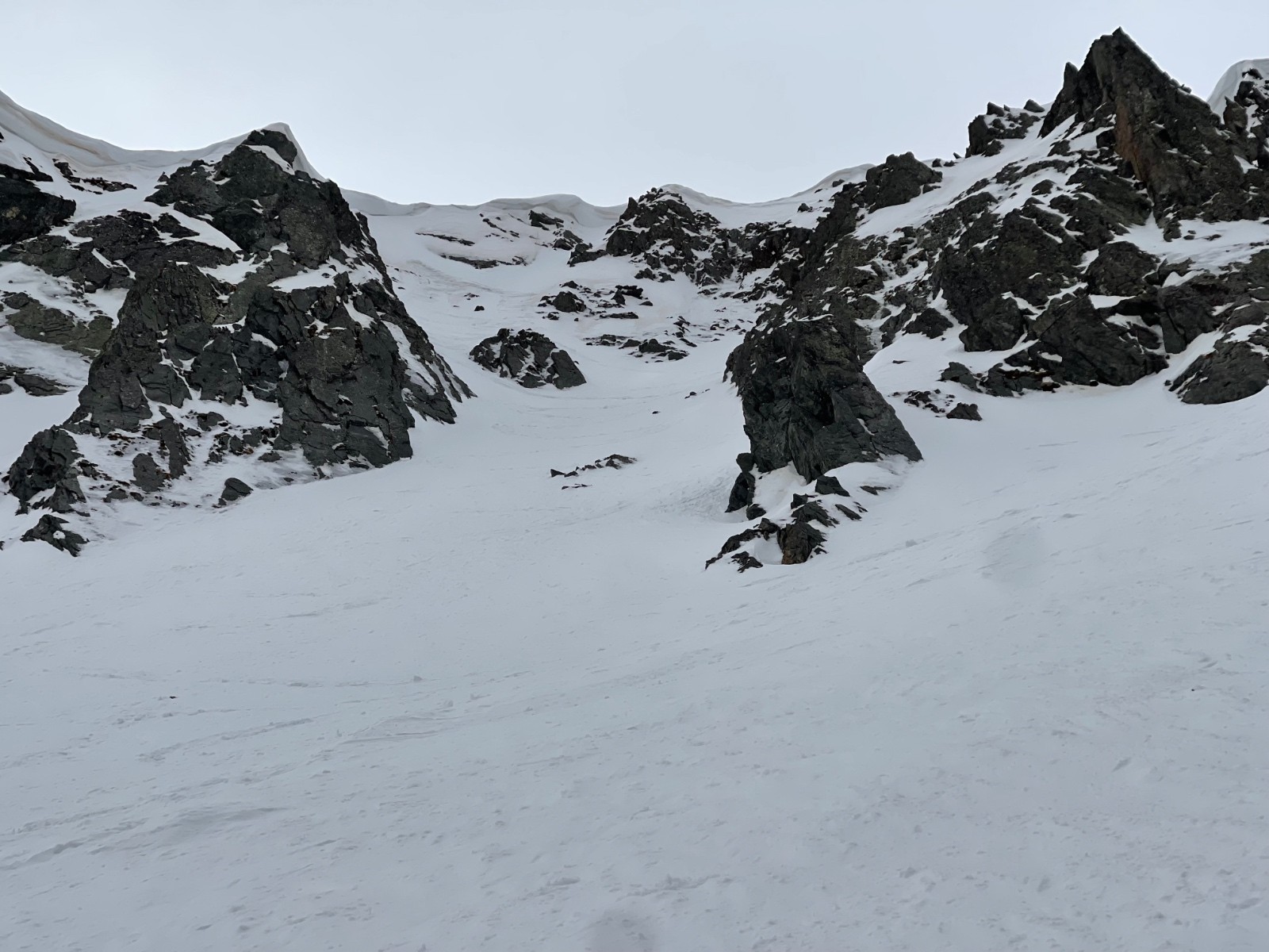 Deuxième pente skiée au pic de la Pierre