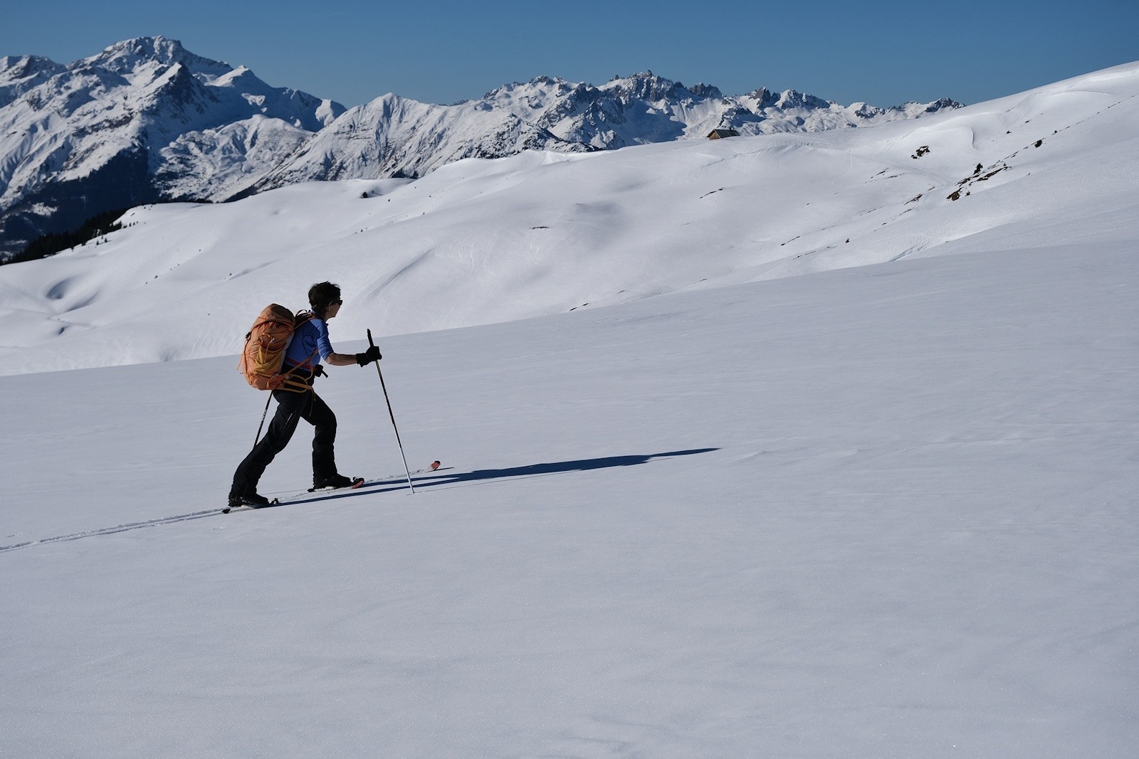 En  traçant en direction de la face sud du Dou du Sublet.