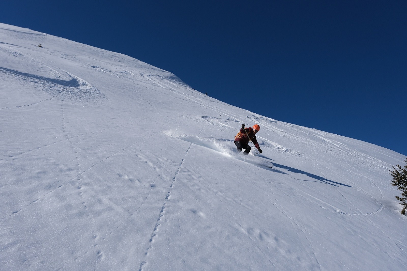 Descente versant e-ne du Mont du Challier. 