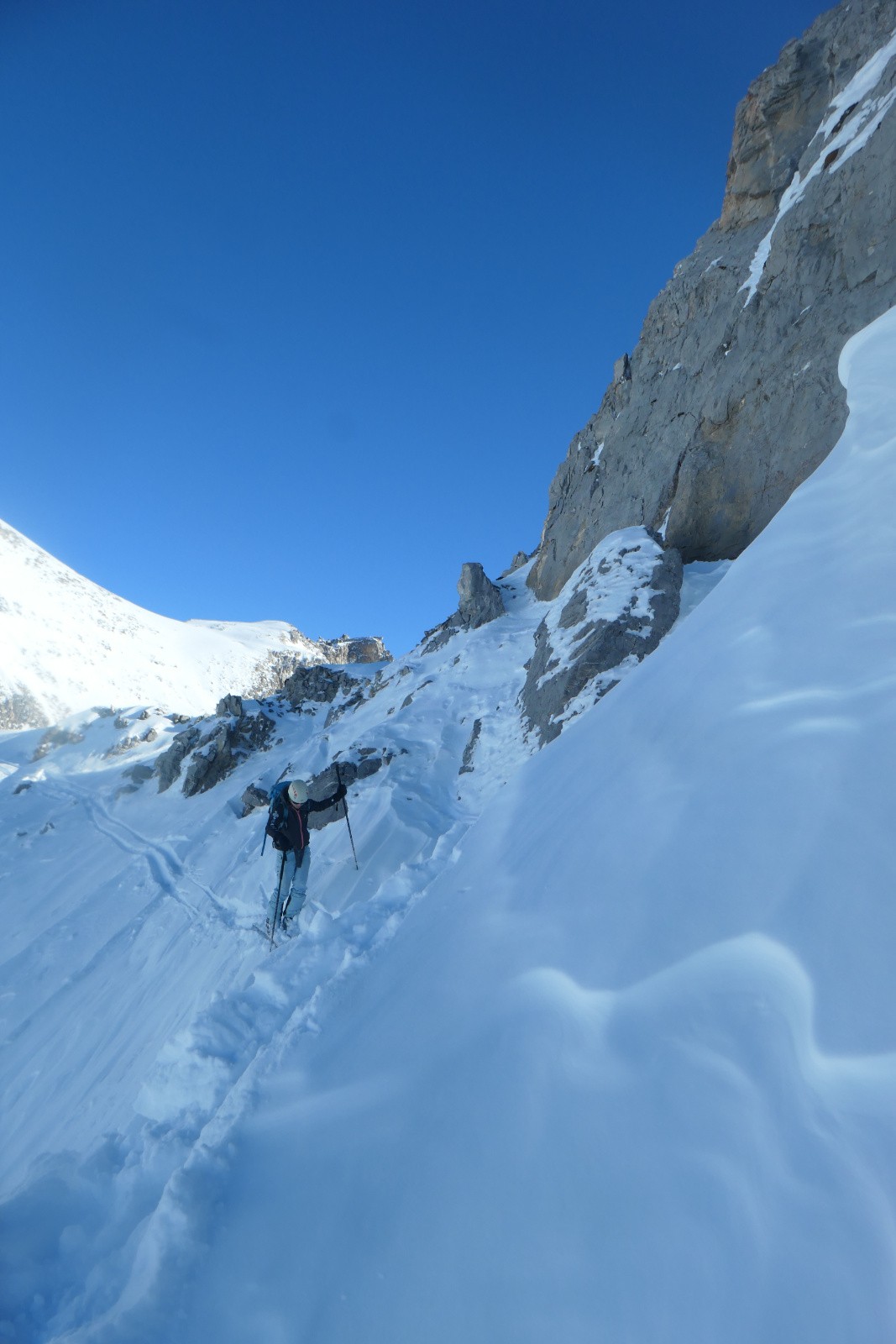 Traversée pour entrer dans le couloir 