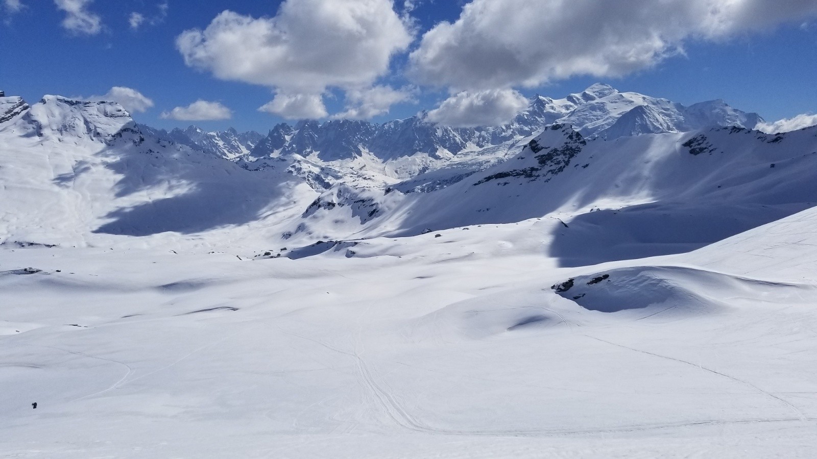Dans la remontée aux Grandes Platières