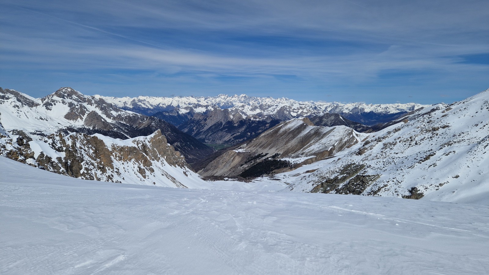 Col Albert, vers les Écrins 