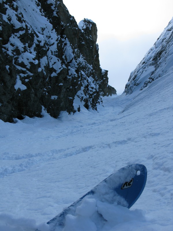 Ski de Cisou : partie inférieure du couloir