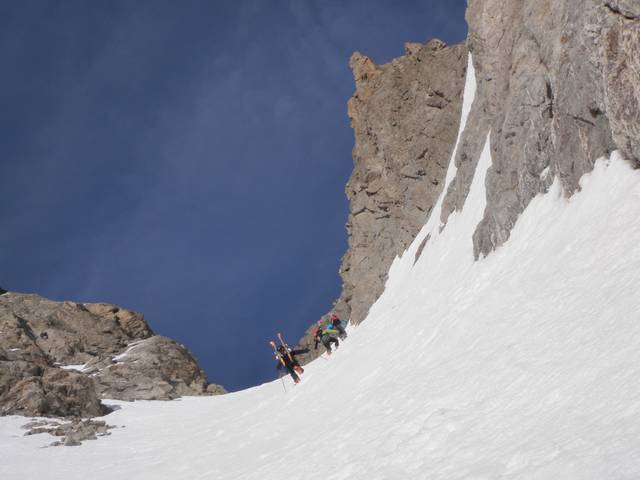 Col de Coste Rouge : Sur le haut du couloir