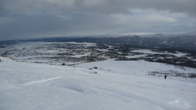 Storhøa versant Sud : fin de la montée
