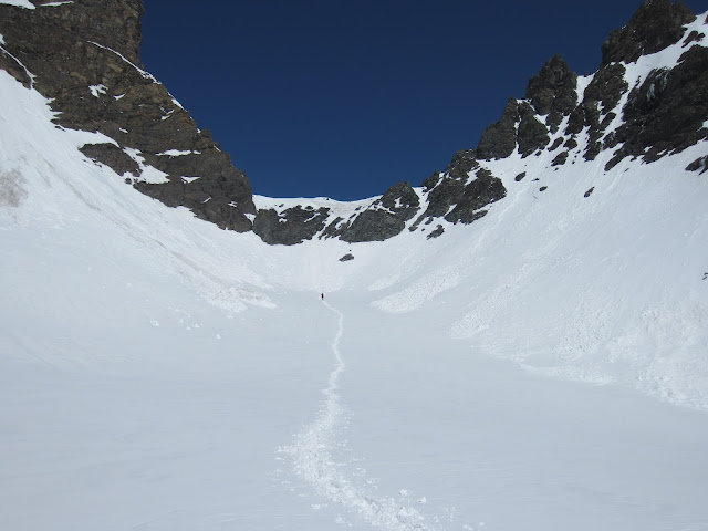 Légère resescente : Un petit passage sympa pour prendre pied sur le glacier des Evettes