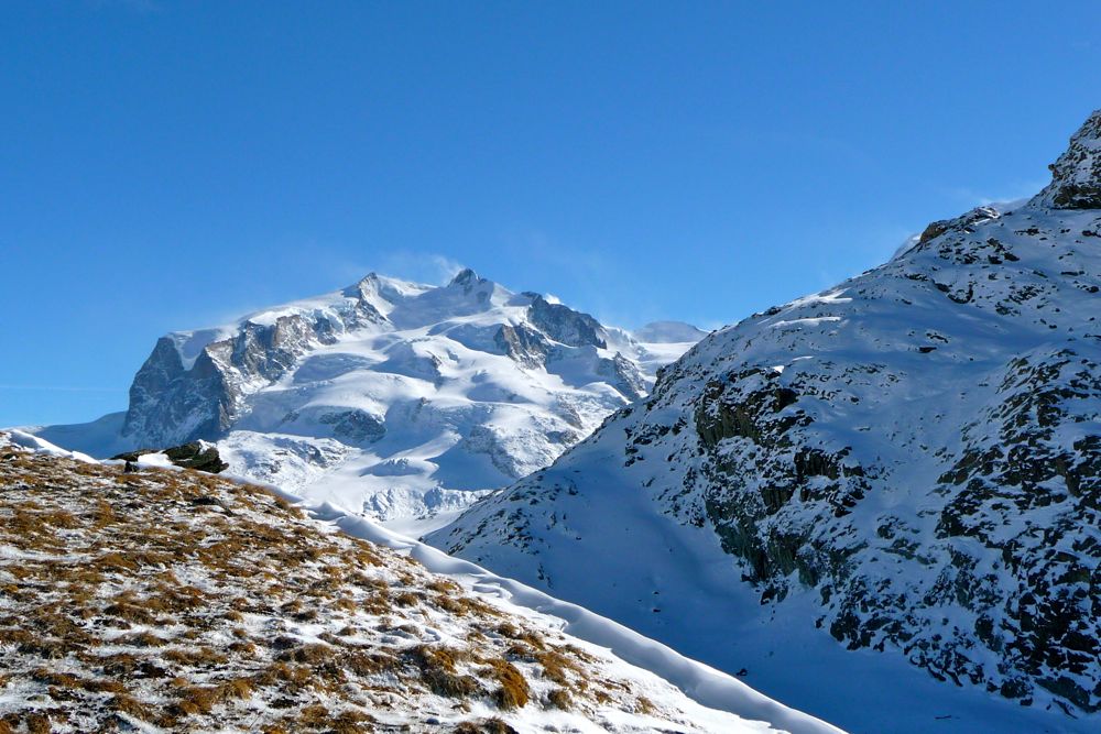 Monte Rosa : Nordend, Dufourspitze et Parrotspitze