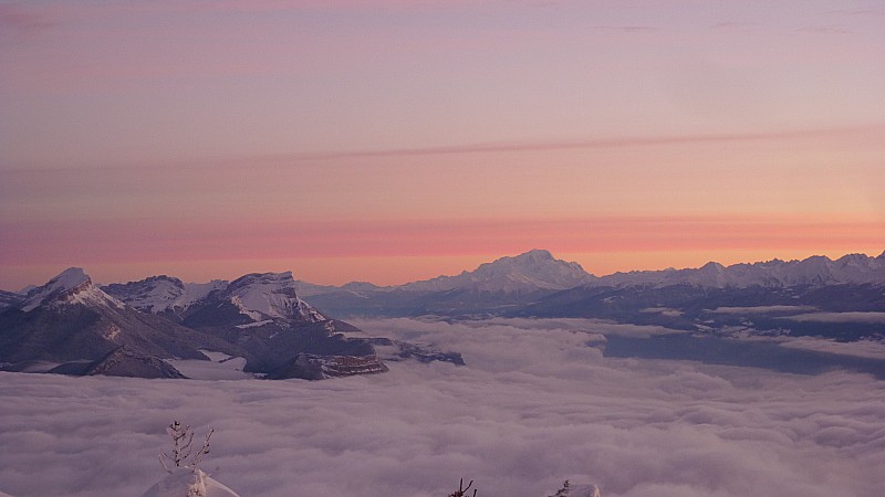 Mont Blanc : Belles lueurs du sommet