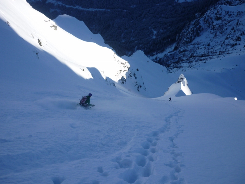 Couloir Nord-Est : Bonne année!!! couloir ravagé....