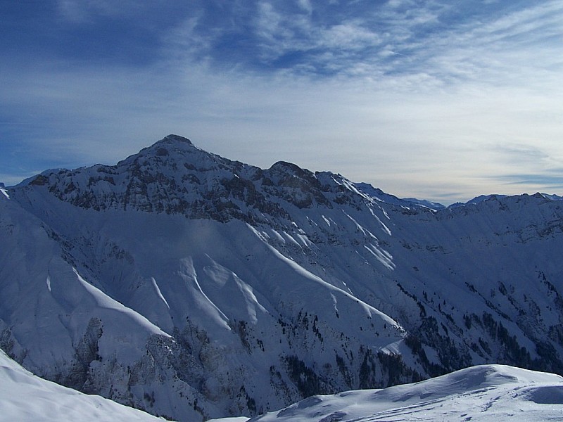 Cime de Lancheton : Grand Perron des Encombre vu du sommet.