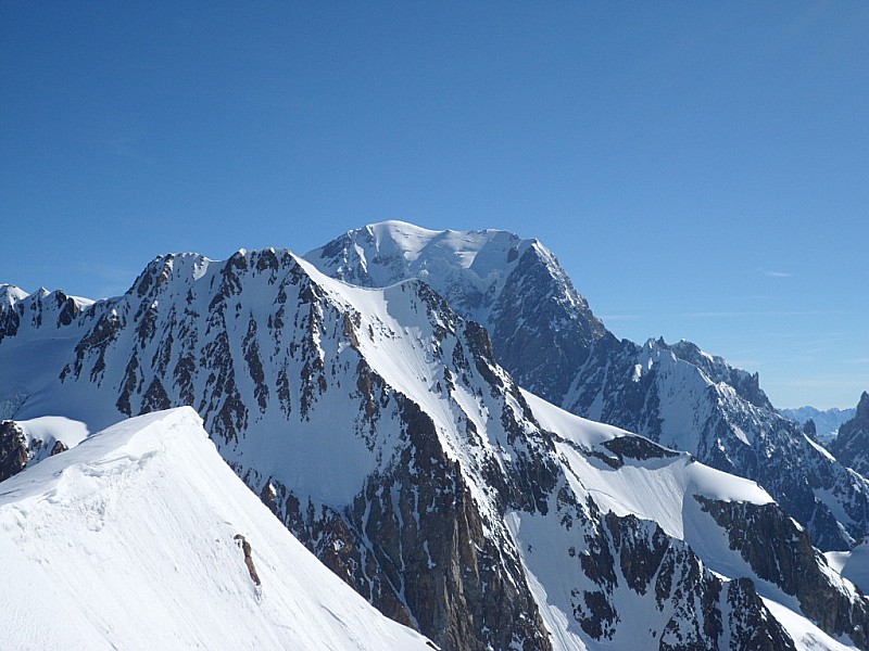 A des Glaciers : La vue imprenable sur le Mt Blanc et les aiguilles de tré la tête.
