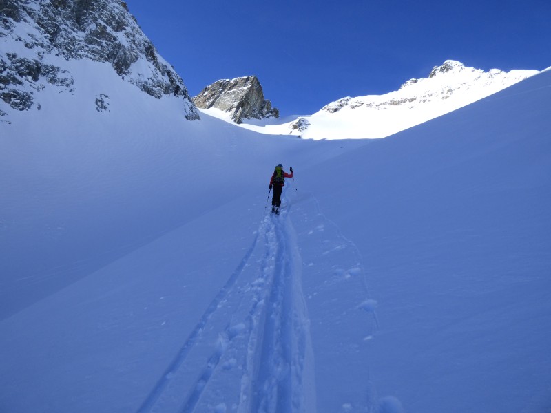 Glacier du Puy Gris : L'objectif final est en vue, la neige immaculée :)