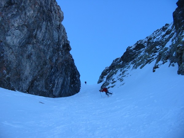 Descente du Grand Replomb : Sympa ce petit couloir avec une neige bien agréable à skier !