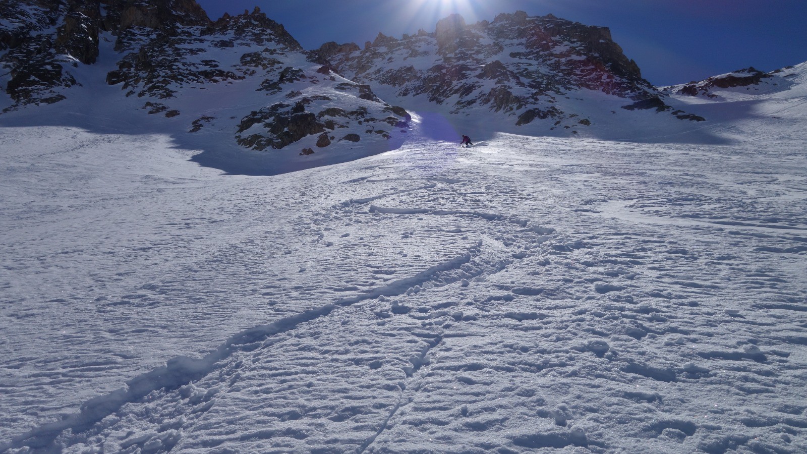 Poudre dense agréable à skier