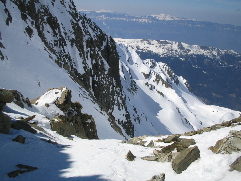 Col d'Arguille, descente des premiers mètres à pied