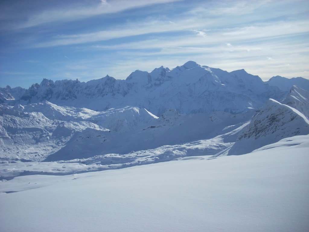 Mont Blanc depuis le sommet des Platières