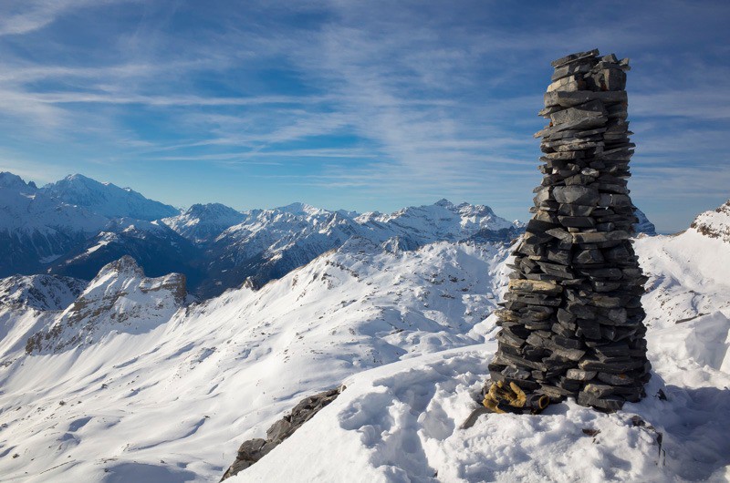 Cairn et Mont Blanc