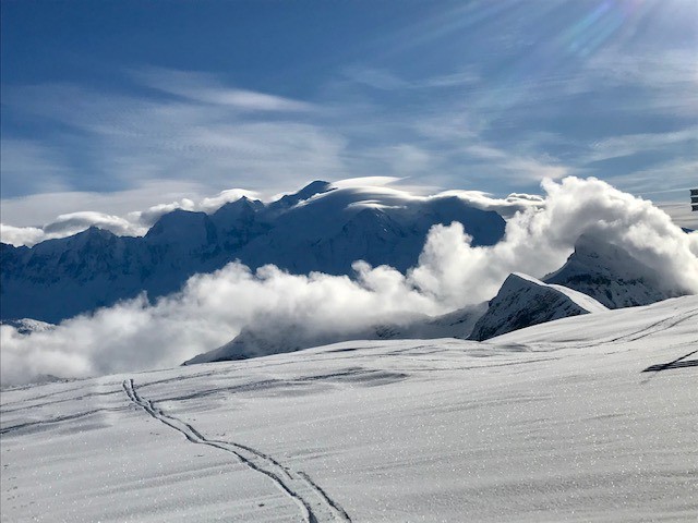 Magnifique lumière sur le Mont-Blanc!