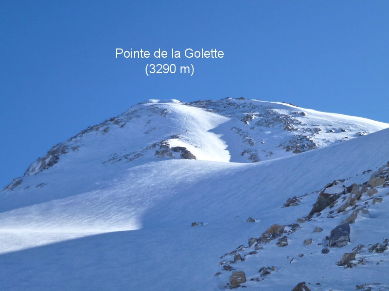 Pointe de la Golette, la pente finale.