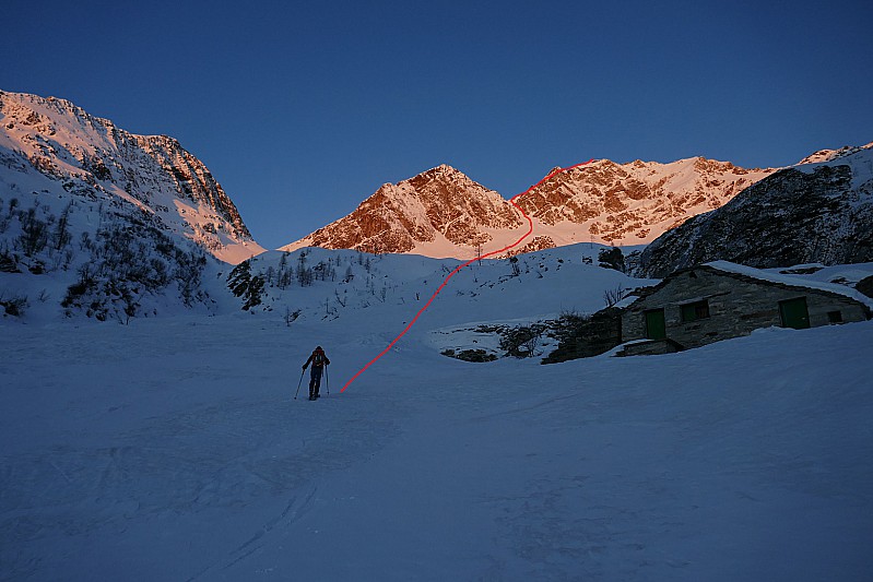 Itinéraire vu depuis l'alpage
