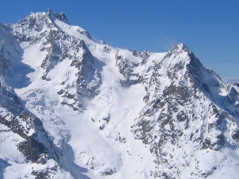 Le haut du glacier de l'Homme en mars 2006