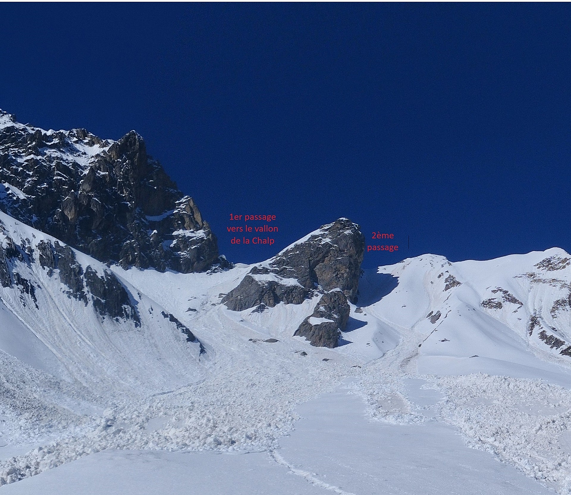 Accès au vallon de la Chalp depuis la Combe des Echarennes