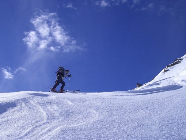 Arrivée au Pic Lamartine : Les derniers mètres sur l'arête SE du Pic Lamartine.