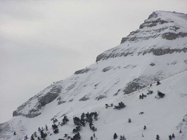 arête du petit veymont : On devine les concurrents sur l'arête du petit veymont