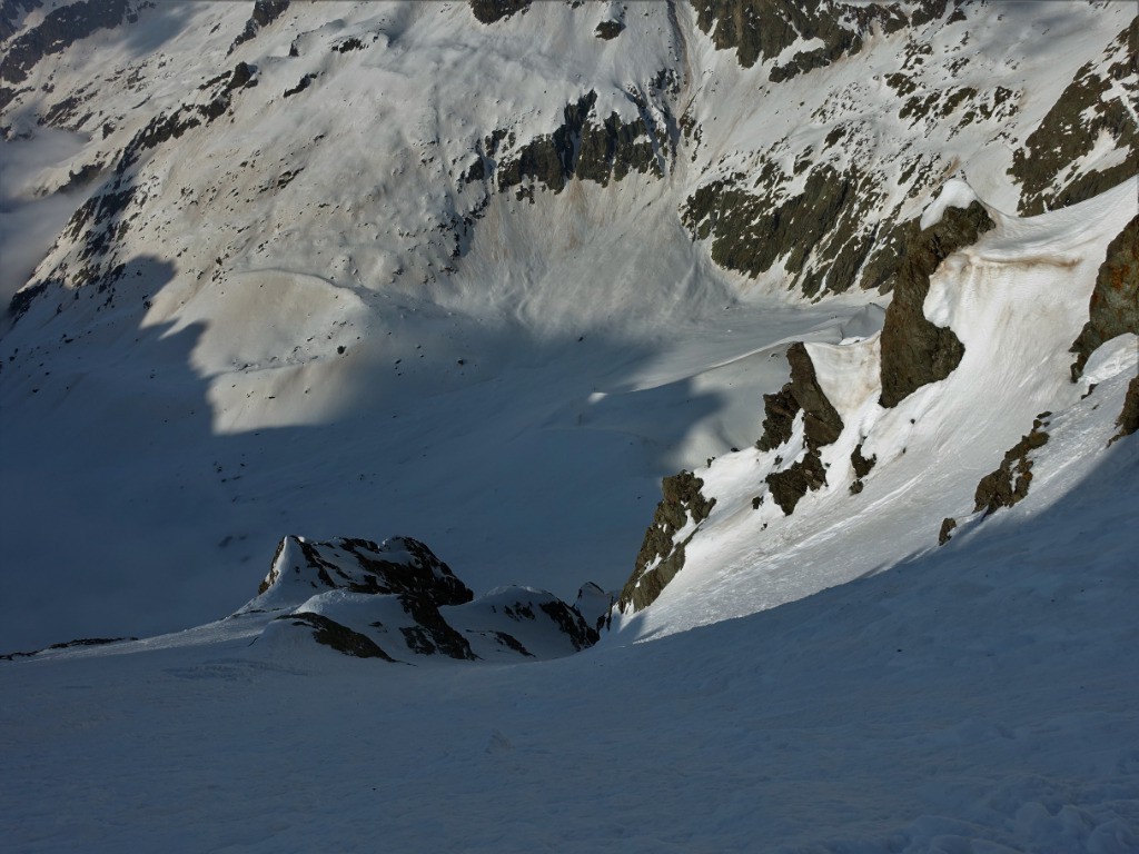 dans la descente de la brèche 