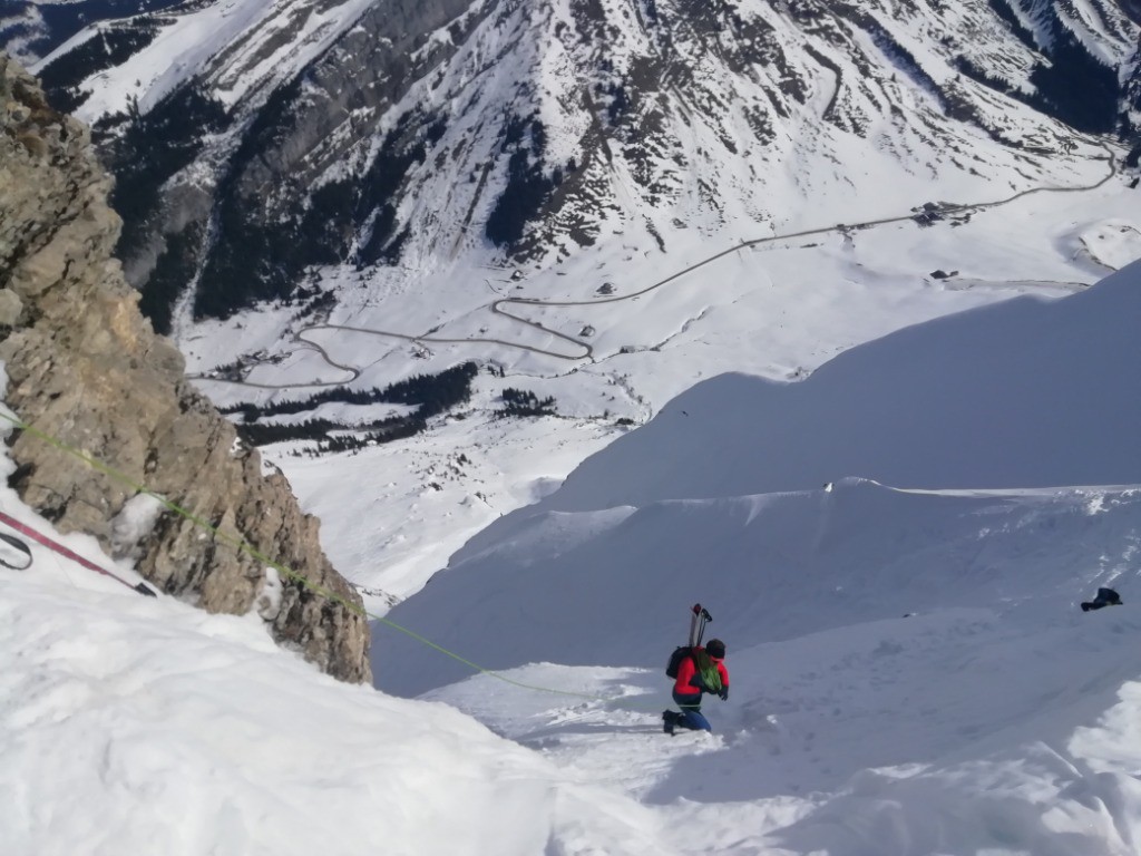 En haut de la rampe du clocher 