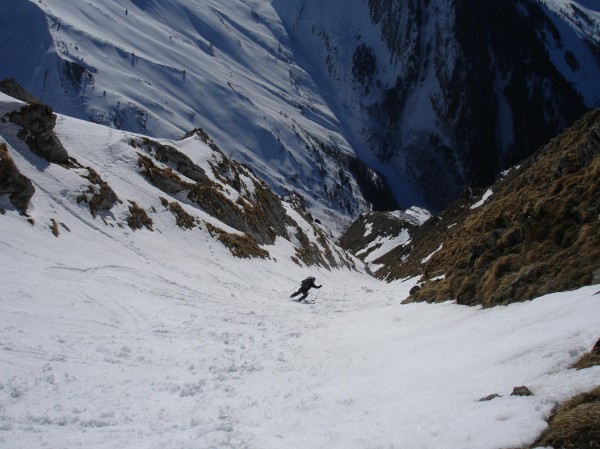 Couloir SO : François à l'attaque du couloir