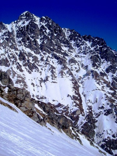 L'aiguille des Marmes : skié hier par NIW & co; véridique: on a vu leurs traces; un peu sec cependant...