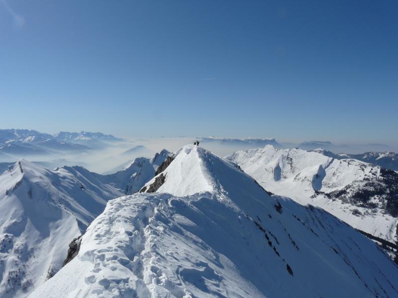 Mt Pécloz : L'arête sommitale