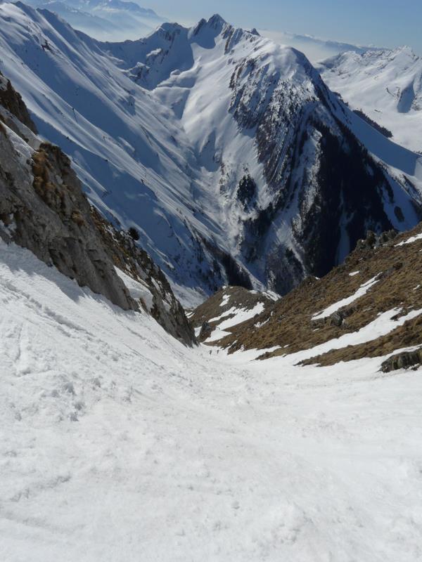 Mt Pécloz : Le couloir SW
