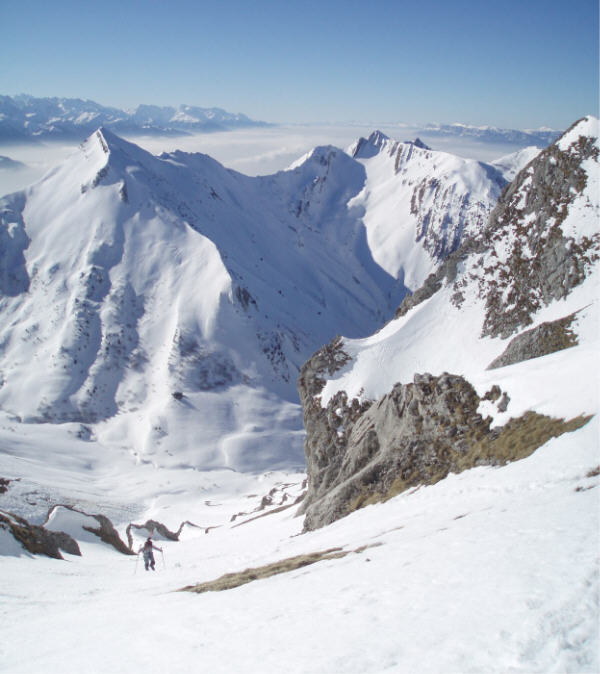 Pécloz : Crampons bien venus sur la fin.