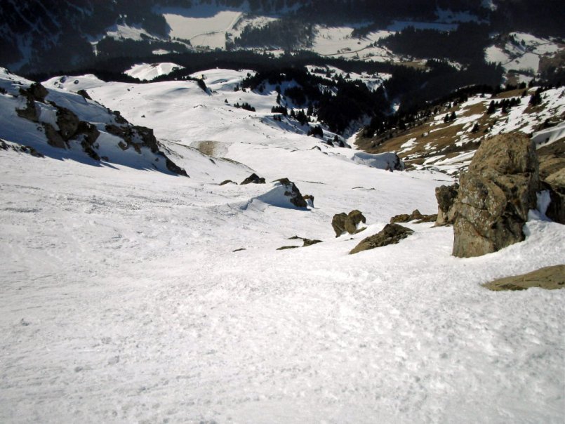 face sud-ouest : La face sud-ouest