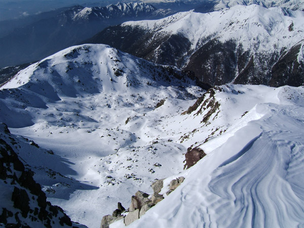Cime du Diable : L'itinéraire de montée et le Capelet Inf.