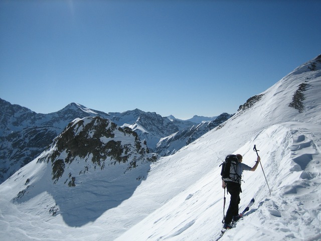 Arrivée au col