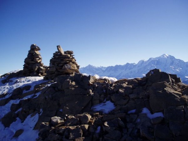 Le Mont Blanc du sommet : Du sommet, le Mont Blanc