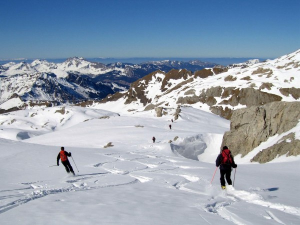 Pointe Rousse des Chambres : Véro et Valentin sous Pointe Rousse